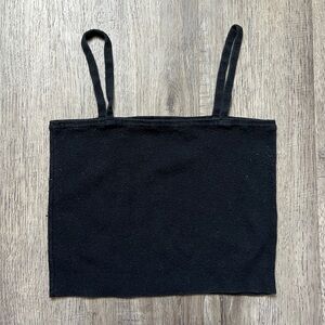 Brandy Melville Black Knit Crop Top